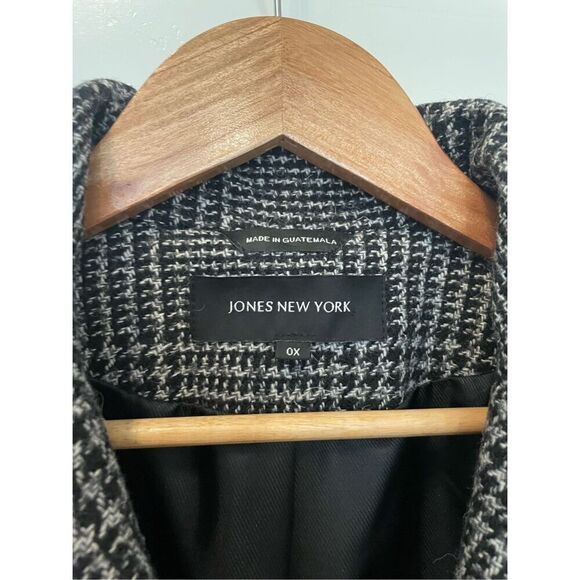 Jones New York Plaid Over Coat Womens Size 1X Wool Blend - Picture 8 of 9
